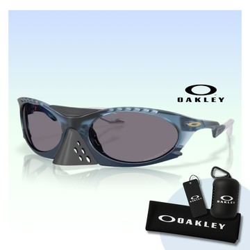 【Oakley】Plantaris 可拆式鼻罩偏光運動太陽眼鏡(OO9437-09 Prizm Grey Polarized 鏡片)