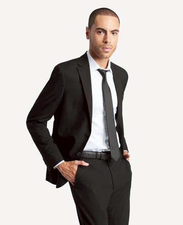 Reaction Kenneth Cole | Ready Flex Suit Separate Jacket in Black, Size: 46 Regular by Kenneth Cole
