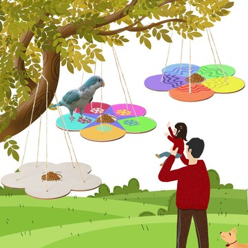 🌈DIY 兒童手工發明DIY蜂鳥餵食器 兒童木製手工戶外喂鳥器戶外教育玩具