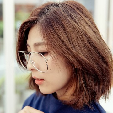 韓網流行前線復古大雷朋造型平光眼鏡【G3037】-銀框