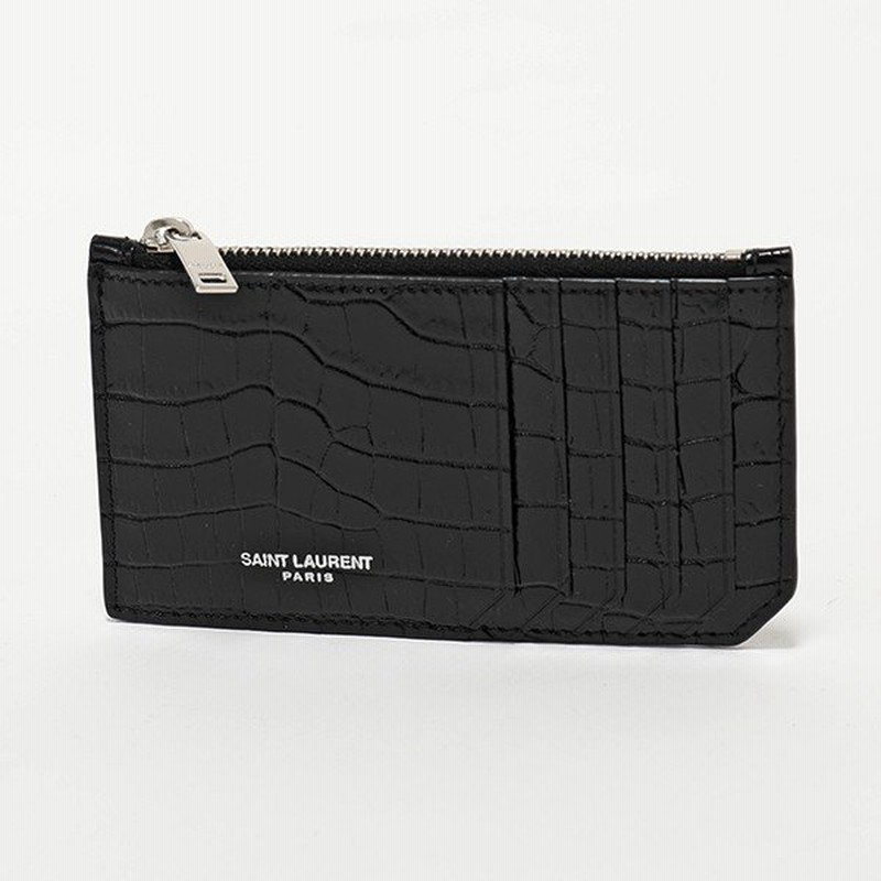 Saint Laurent サンローランパリ 4585 Dnd0n 1000 クロコ型押し パテントレザー カード コインケース 小銭入れ ミニ財布 Nero フラグメントケース メンズ 通販 Lineポイント最大0 5 Get Lineショッピング