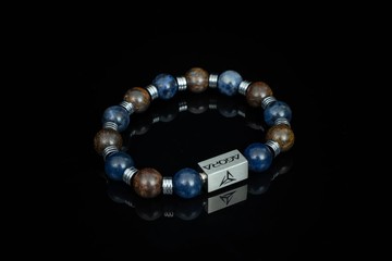 【煇刃】 |  古銅煇石 | 藍紋石 | 水晶手鍊