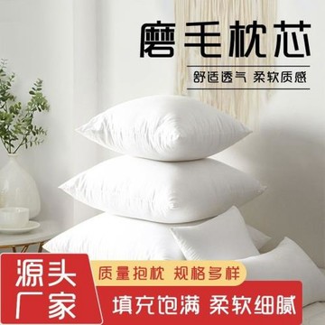 正方形買一送一抱枕芯沙發靠墊芯內膽455055606570磨毛靠背枕芯