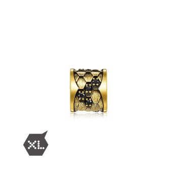Charme XL 黑曜魅影 黑鑽石黃金串珠