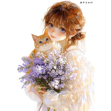 【4 月新品 3】07-120-0121 人物貼紙 春日女孩與動物