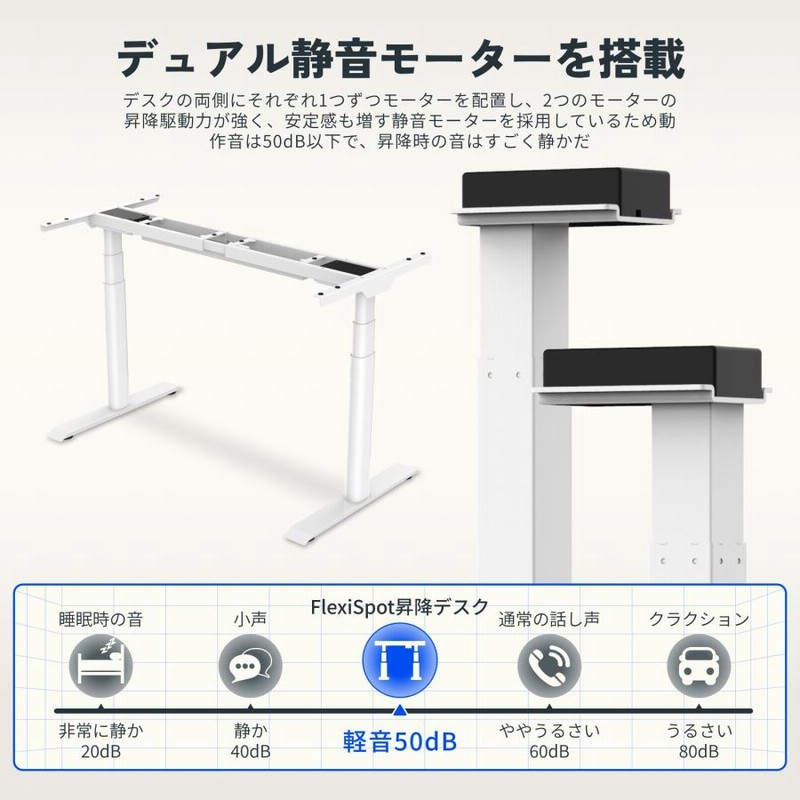 昇降デスク FlexiSpot E8 スタンディングデスク pcデスク 電動式