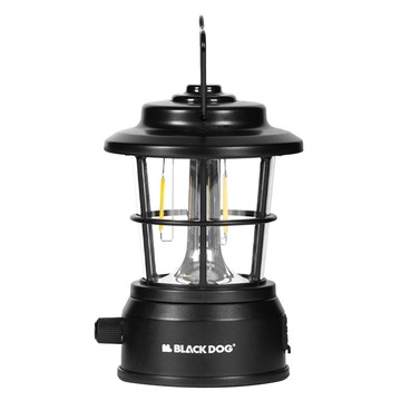 BLACK DOG 黑狗 恆輝復古手提氣氛LED露營燈/野營燈  夜幕黑  1個