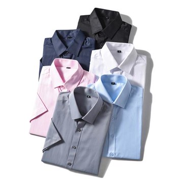 短袖襯衫男士夏季潮牌潮流白色2024新款衣服外貿男裝休閑薄款襯衣