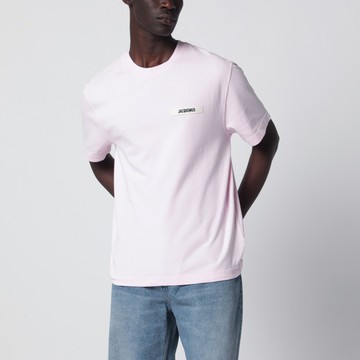 Pink T-shirt with Gros Grain logo