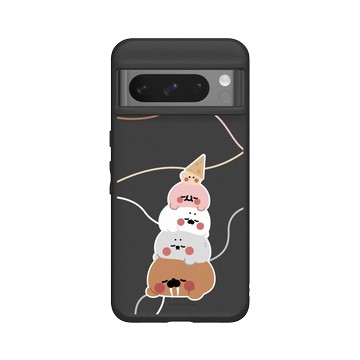 Pixel 8 Pro SolidSuit 黑 - 無所事事小海豹 The Nothing Seal - 疊在一起變甜筒