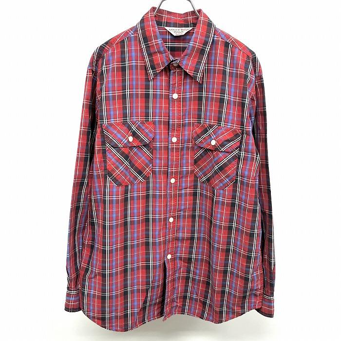 初期 LEVI'S red マルチカラーシャツ ポルトガル製 M ネクタイ付き 初期 LEVI'S red マルチカラーシャツ ポルトガル製 M ネクタイ
