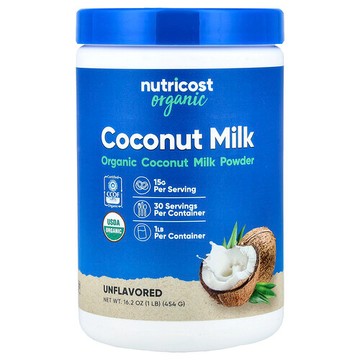 Nutricost, 有機椰奶粉，原味，1 磅（454 克）