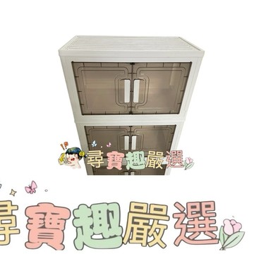 卡扣式摺疊四層櫃 帶輪胎