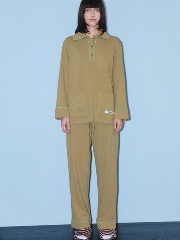 [Box Package] Three Button Pajama Set, Khaki Brown