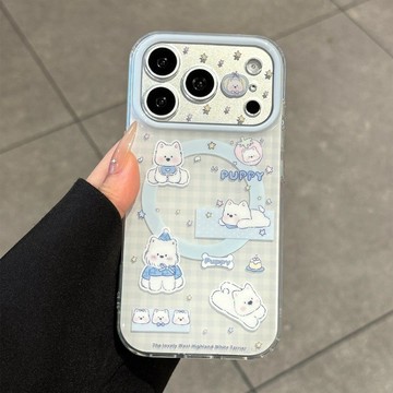 新款星星西高地適用蘋果16PROMAX手機殼iPhone15Plus精孔14pro磁吸