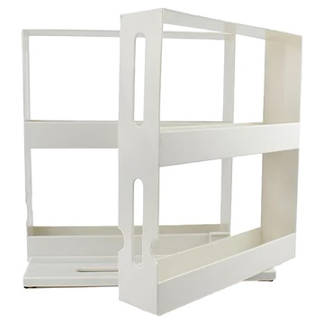 AFAMIC 艾法 魔術廚房收納旋轉多層櫥櫃調味料架 ABS材質 白色 2個 Set  28 x 11 x 28cm  1組