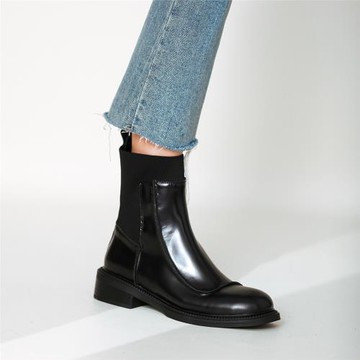 短靴子女款2023新款秋季冬網紅爆款超火女鞋瘦瘦切爾西靴馬丁靴女