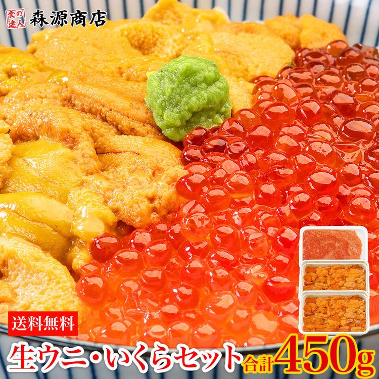 うに いくら セット ウニ200g イクラ250g　生うに 無添加 生ウニ みょうばん不使用 詰め合わせ お刺身用 雲丹