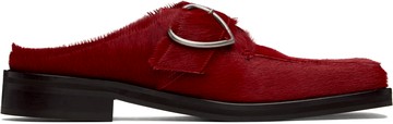 Martine Rose 红色 Square Toe Buckle 穆勒鞋