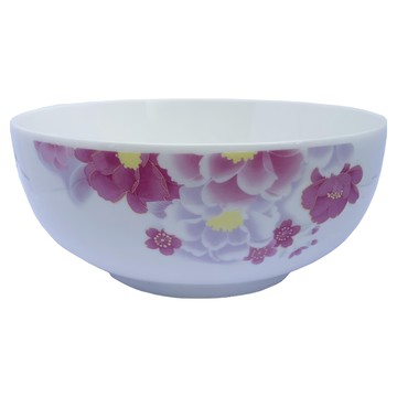 新食器 繽紛花語 7吋湯碗 17.5 x 7.5cm  白底粉花  1個