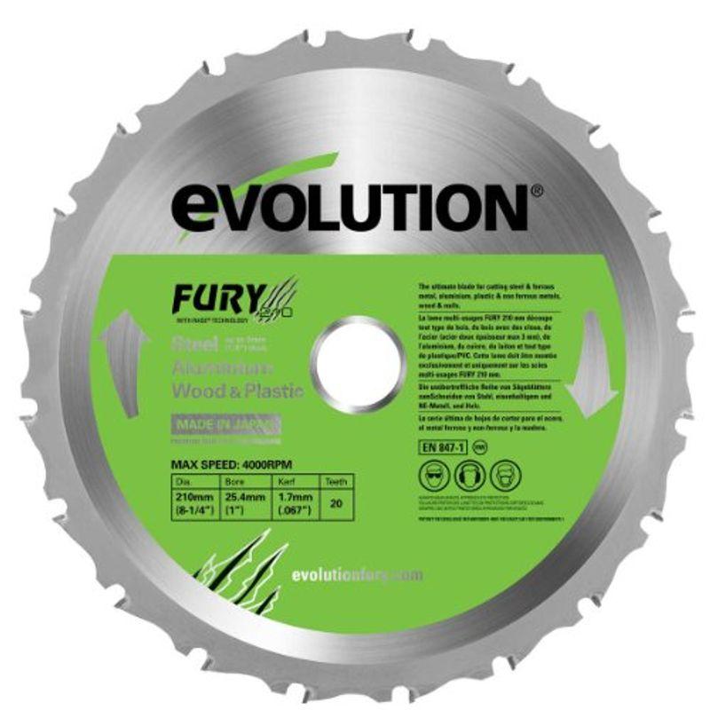 evolution(エボリューション) FURY 210mm木工専用チップソ- ブラック