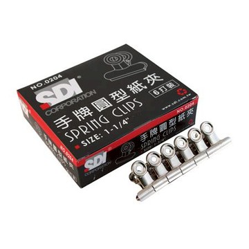 SDI圓型紙夾/0204B/1.25吋/32mm/72支/盒