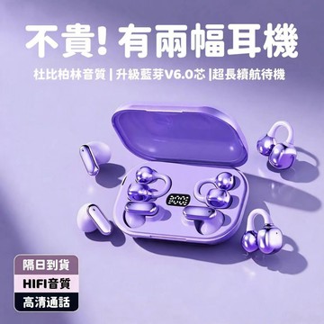 隔日到貨 雙人情侶耳機 二合一藍芽耳機 無線降噪耳機 耳夾式+入耳式 超長續航 高音質耳機 運動耳機 4個藍牙耳機