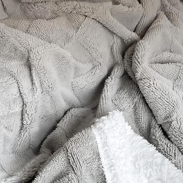 夢之語 緹花塔芙絨羊羔絨毛毯  200 x 150cm  灰星辰