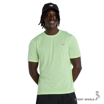 New Balance 短袖上衣 男裝 速乾 綠【運動世界】MT41253AB3