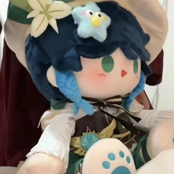 【原神啟動✨】免運 原神 溫迪 棉花娃娃 40CM 坐姿體 蒲公英 酒釀毛絨 玩偶 裸娃 週邊 節日 禮物