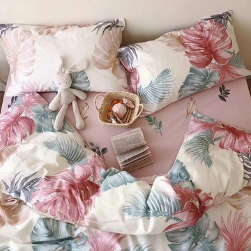 床包枕套組-單人/200織/ 精梳棉二件式 / 晴光暖風 台灣製