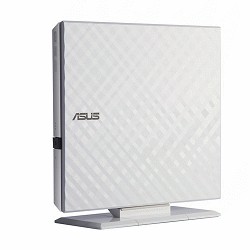 ASUS SDRW-08D2S-U 光碟機 (黑/白 兩色) 菱格紋外觀並完美搭配鑽石切割酷感美學!
