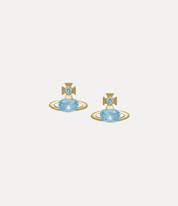 Vivienne Westwood Allie Earrings Gold-light-blue-cz Gold-light-blue-cz Women