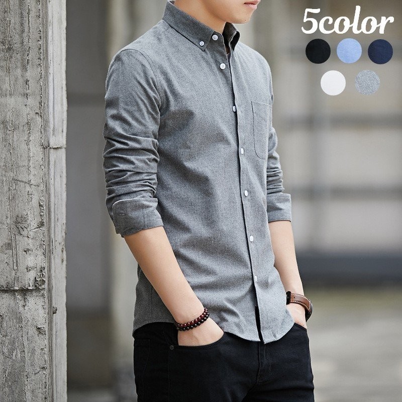 ボタンダウンシャツ オックスフォードシャツ カジュアルシャツ 長袖 メンズ トップス 羽織り おしゃれ きれいめ シンプル 無地 単色 ソリッドカラー 通販 Lineポイント最大0 5 Get Lineショッピング