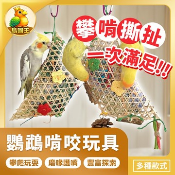 【鳥國王】鸚鵡撕扯玩具 鸚鵡玩具 拉紙玩具 藤編玩具 竹編玩具 啃咬玩具 鳥籠配件 鳥用品 互動玩具 解悶玩具 鳥玩具