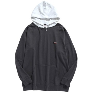 【DICKIES】日本限定 2478-2403 布章LOGO 毛巾布 帽T (拼色深灰)