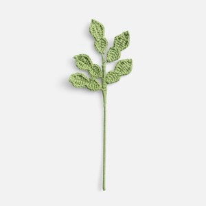 奧可利鉤針毛線小花插橄欖葉26cm 淺綠