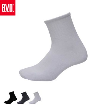 【BVD】1/2學生男襪-白 B238 男襪 襪子 短襪