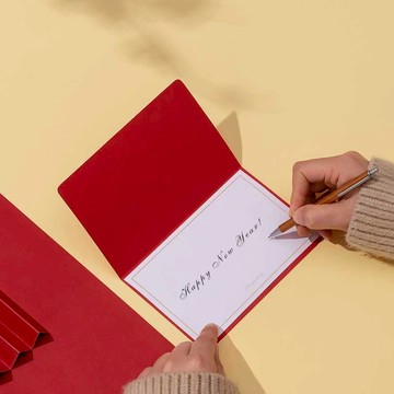 新年春節手寫系列 燙金卡片組合