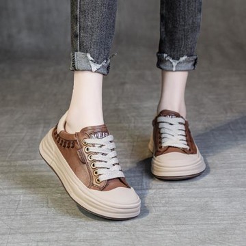 2025新款復古不累腳女鞋春季時尚休閑小皮鞋軟底軟面舒適百搭單鞋