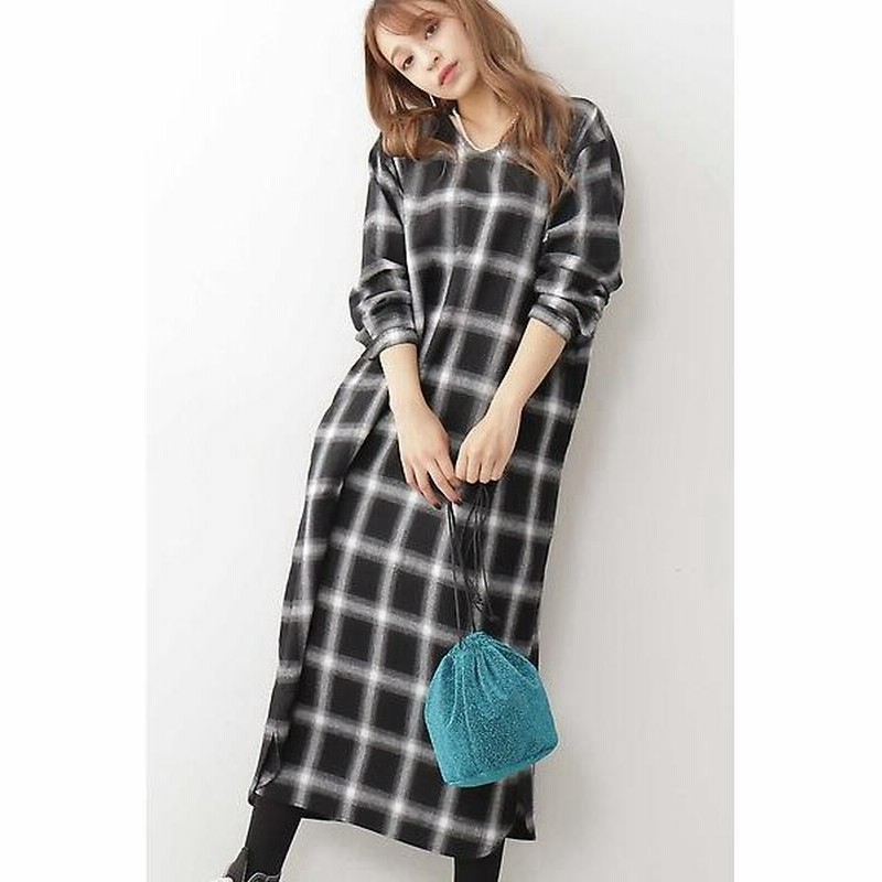N Natural Beauty Basic エヌ ナチュラルビューティーベーシック オンブレチェックワンピース 通販 Lineポイント最大0 5 Get Lineショッピング