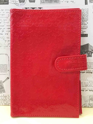 【震撼精品百貨】Hello Kitty 凱蒂貓~kitty證件套-雕浮紅色#65154