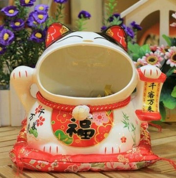 【保庇BOBEE】 日本工藝千客萬來大嘴招財貓 開店招財貓