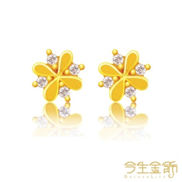 今生金飾 光耀耳環 黃金耳環 (網路獨賣)