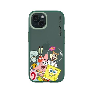 iPhone 15 Clear 憂墨綠 - 海綿寶寶 SpongeBob - 比奇堡居民