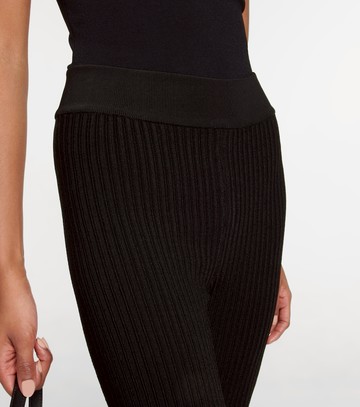 Alaïa Ribbed-knit straight-leg pants