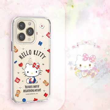 三麗鷗 iPhone 14系列輕薄軍規防摔水晶彩鑽手機殼-小熊凱蒂