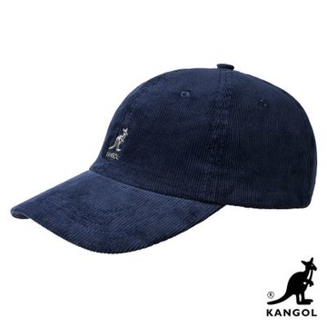 KANGOL-CORD 燈芯絨棒球帽-深藍色