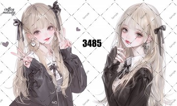 original sticker no.3485 人物貼紙 原創貼紙 原創人物貼紙 裝飾貼紙 cotton melody