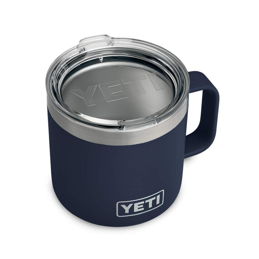 YETI Rambler 14オンス マグ,ステンレススチール,真空保温 標準蓋付き